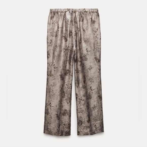 Zara Woman Beaded EMBROIDERED PRINTED PANTS ZW COLLECTION - Picture 2 of 9